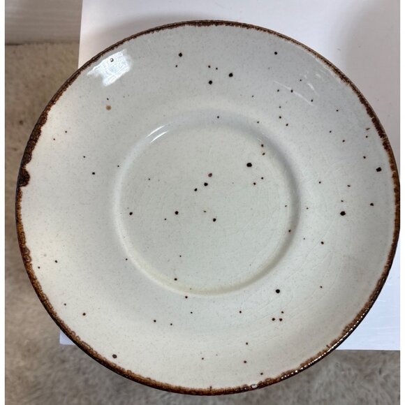 J&G Meakin LifeStyle Cup & Saucer Speckled Ceramic Brown Edge - Picture 2 of 7